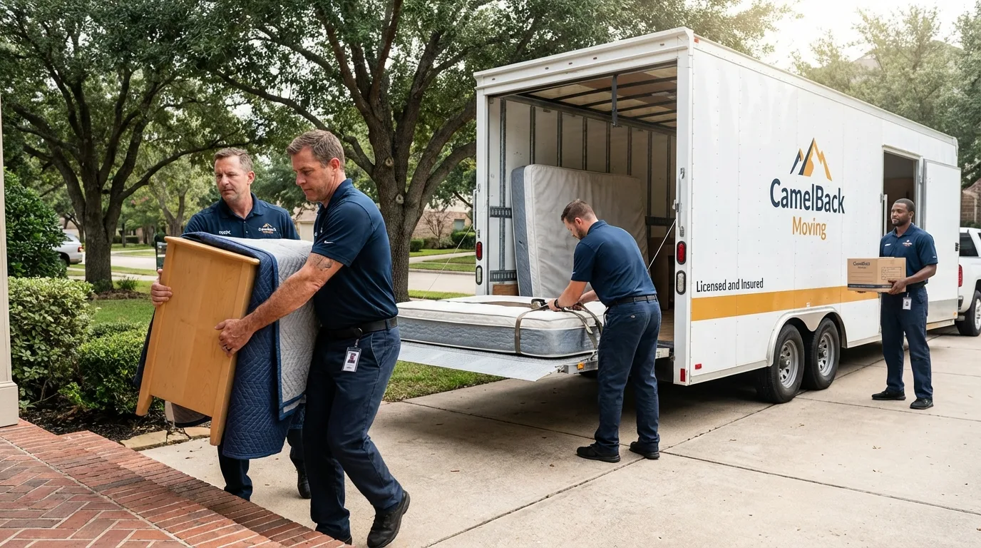 Crew loading residential truck for cross-state move from Kremmling, CO