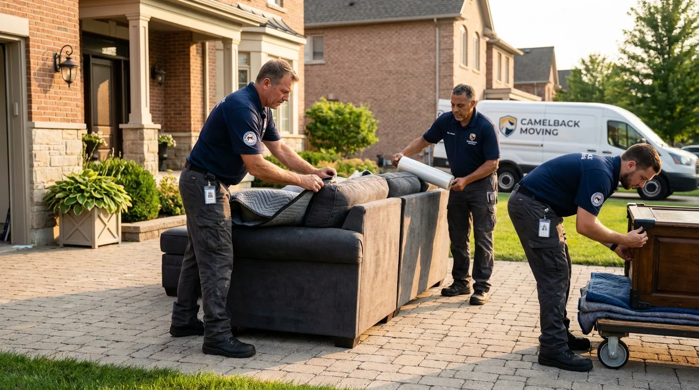Large estate moving crew wrapping furniture in Kremmling, CO